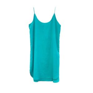 Lila Rose Lightweight Teal Pullover Cami Shift Mini Short Casual Dress EUC 8